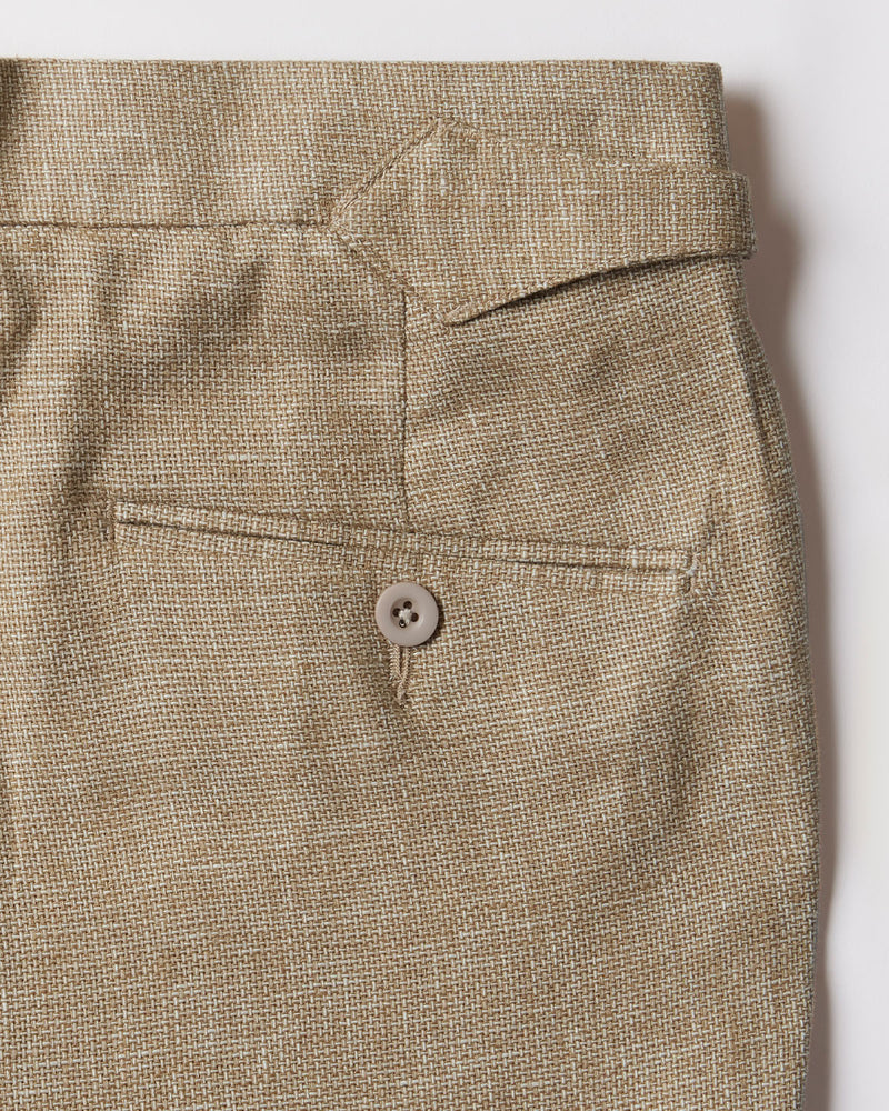 Harmony Cotton Linen Neapolitan Dress Pants - Beige