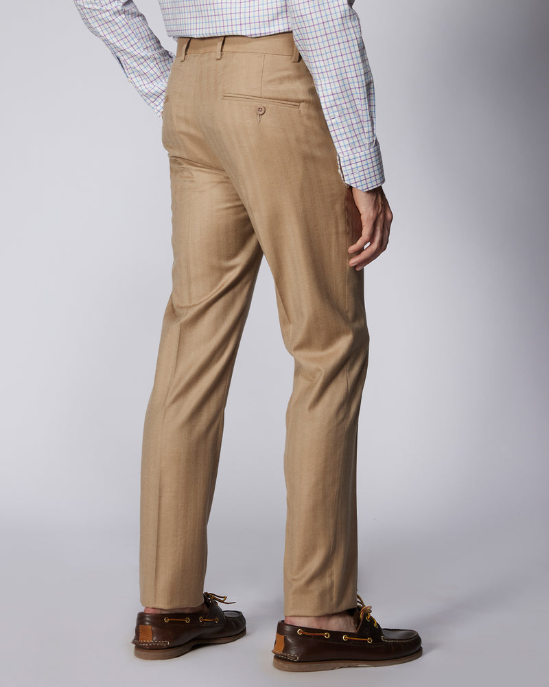 Hart Blended Wool Dress Pants - Beige