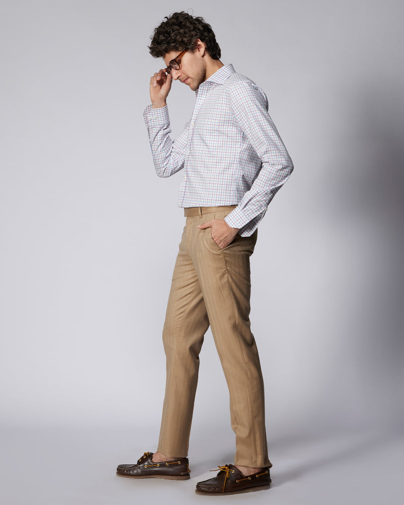 Hart Blended Wool Dress Pants - Beige