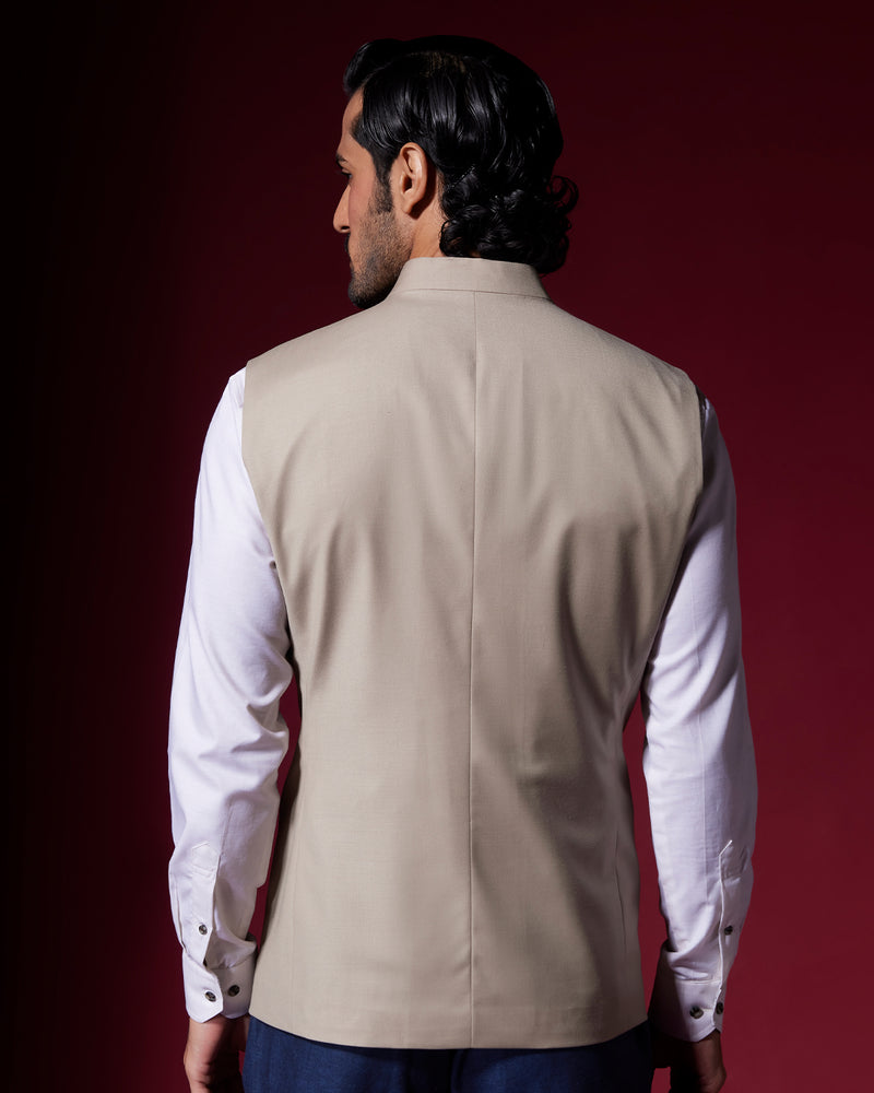 Honeydew Nehru Jacket - Beige