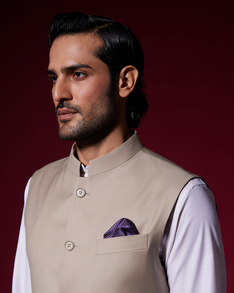 Honeydew Nehru Jacket - Beige