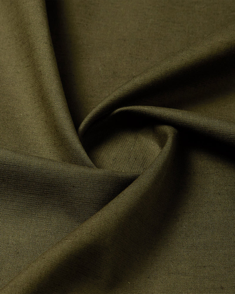 Olive Cotton Linen Shirt