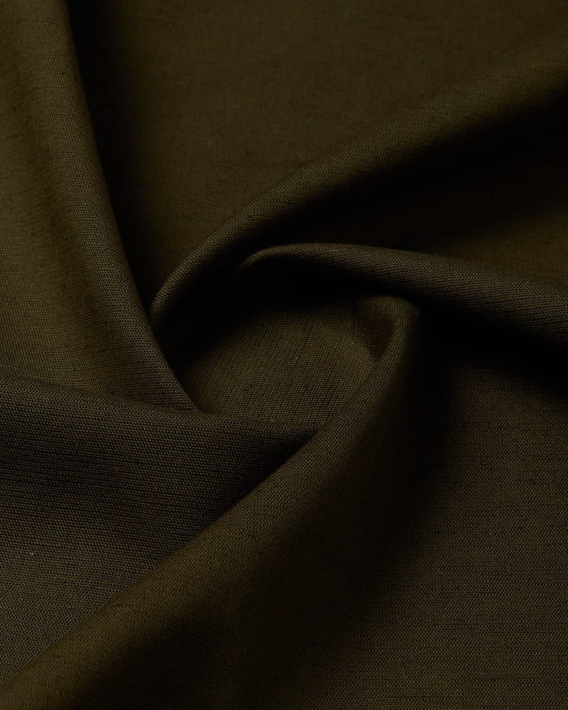 Olive Cotton Linen Shirt