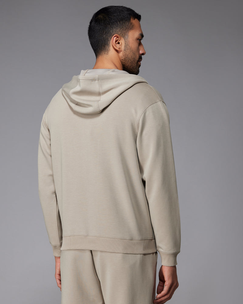 Luxe Zipper Hoodie - Light Olive