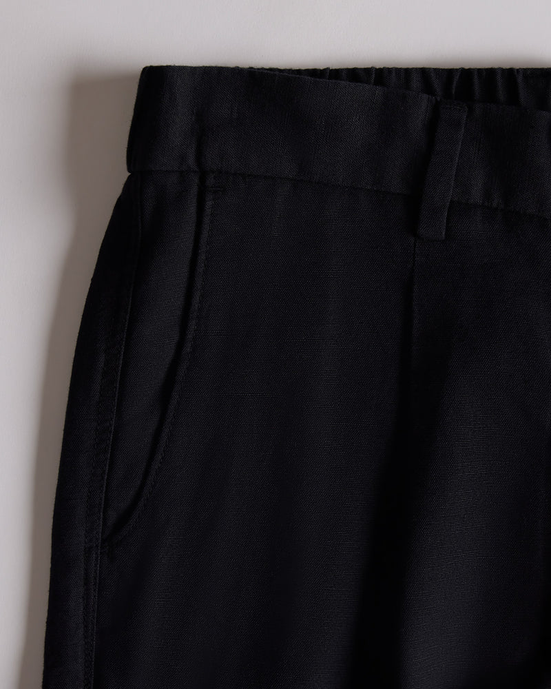 Symphony Cotton Linen Pants - Black