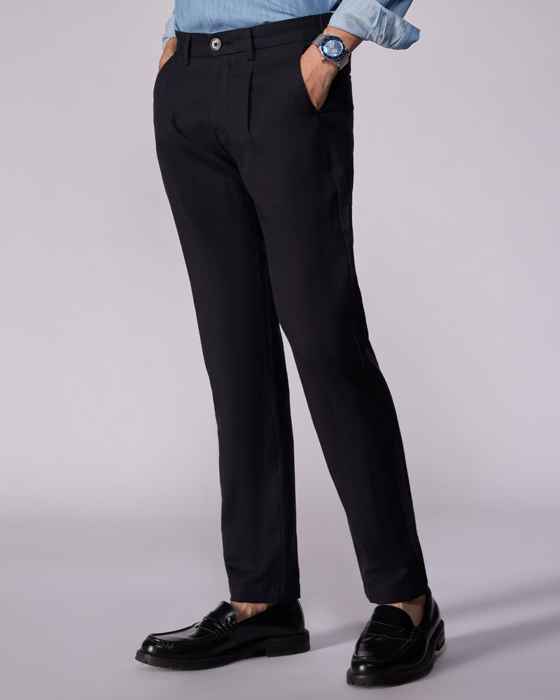 Symphony Cotton Linen Pants - Black