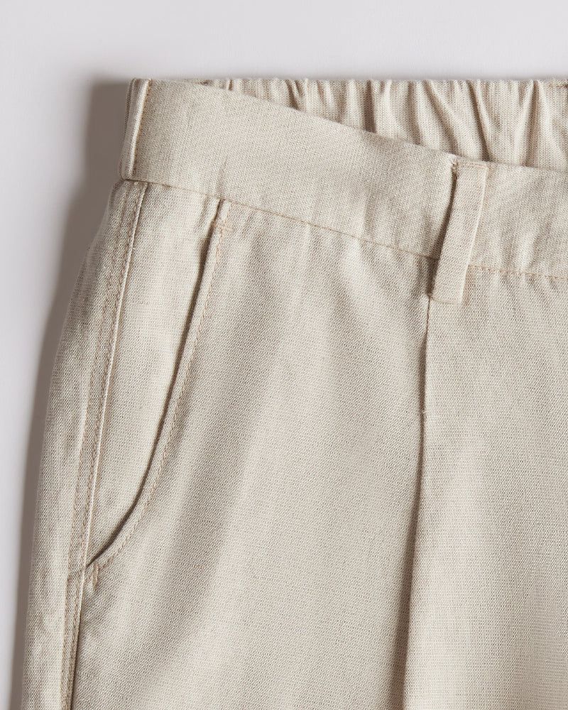 Symphony Cotton Linen Pants - Light Beige