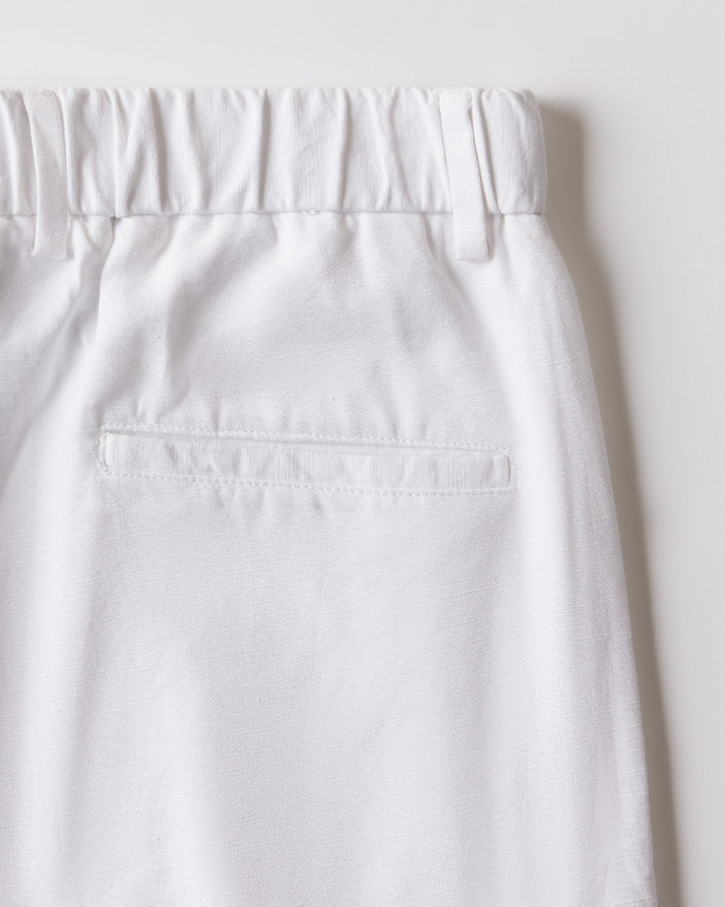 Symphony Cotton Linen Pants - White