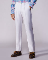 Symphony Cotton Linen Pants - White