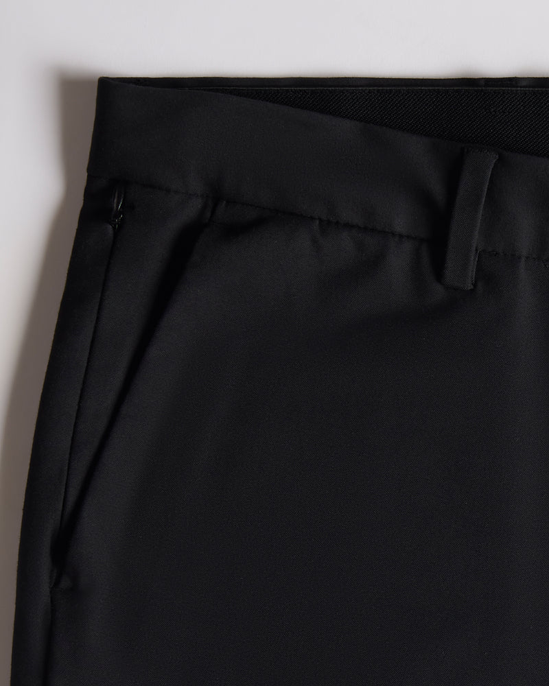 Tailored 4-Way Stretch Twill Smart Pants - Black