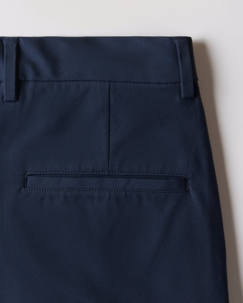 Tailored 4-Way Stretch Twill Smart Pants - Navy