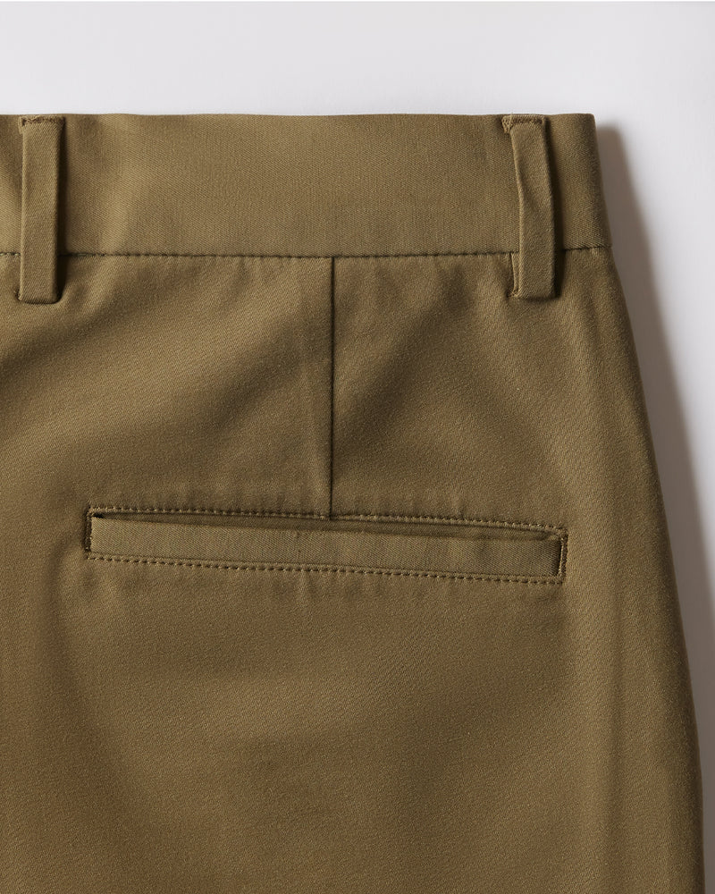 Tailored 4-Way Stretch Twill Smart Pants - Olive