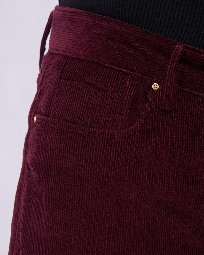 Majestic Maroon Rigid Corduroy Jeans