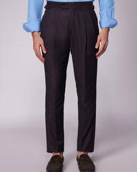 Meridian Wool-Blend Neapolitan Dress Pants - Black