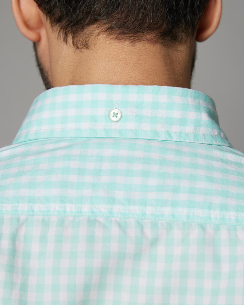 Mint Green Oxford Checked Shirt