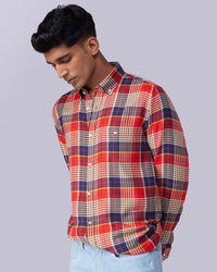 Multicoloured Brushed Twill Checked Shirt