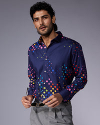 Multicoloured Dot Printed Shirt