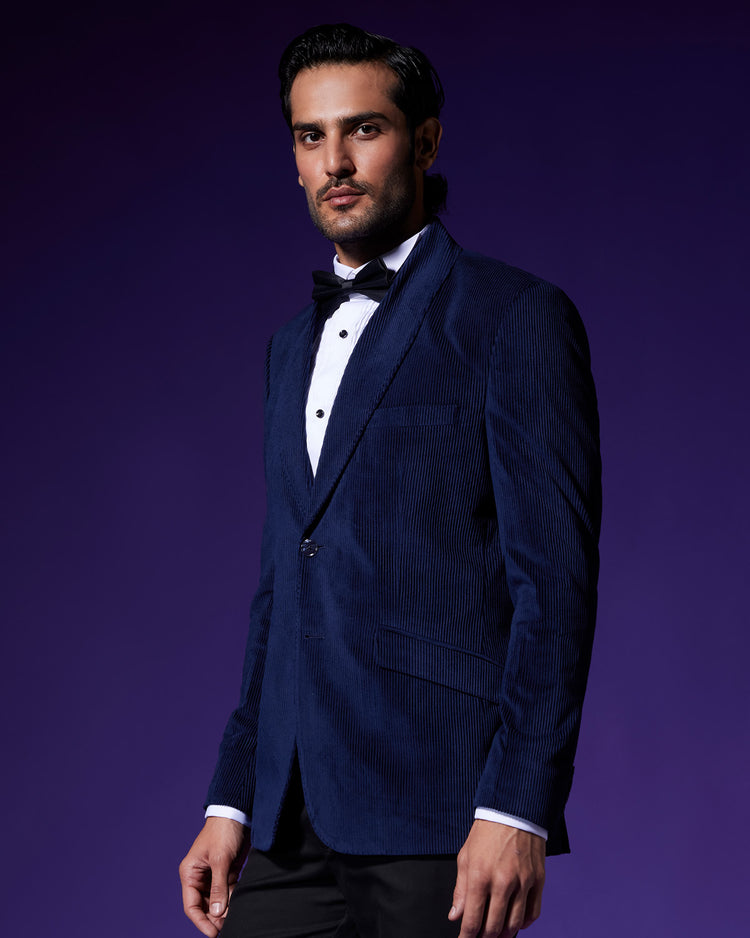 The Nautilus Shawl Collar Blazer - Navy