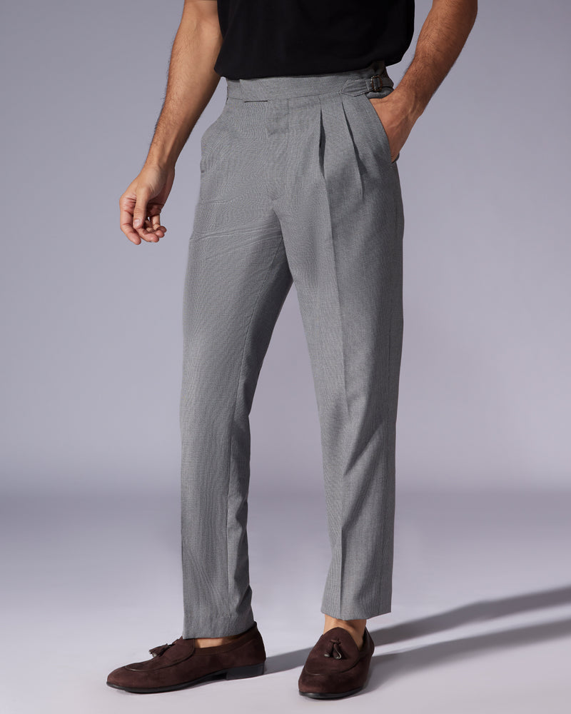 Nimbus Houndstooth Neapolitan Dress Pants - Grey