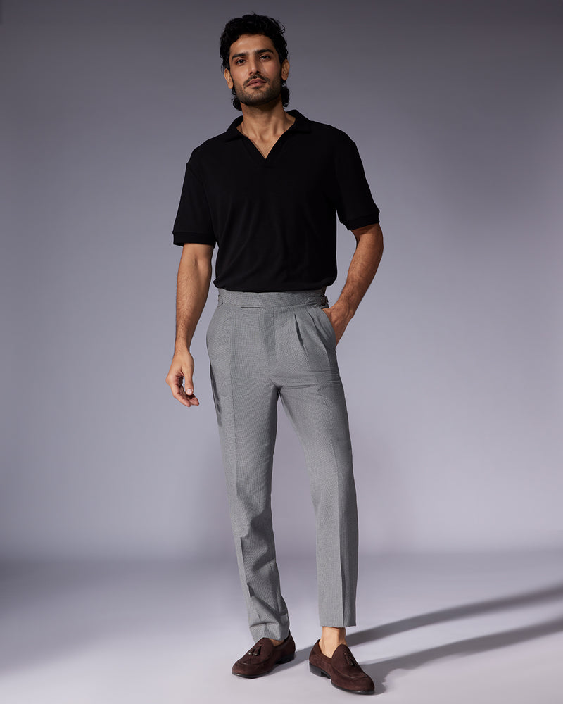 Nimbus Houndstooth Neapolitan Dress Pants - Grey