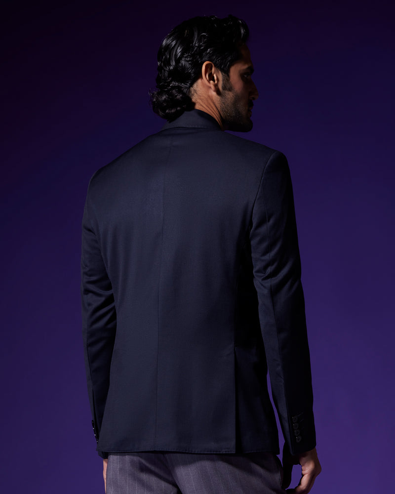 The Nocturna Shawl Collar Blazer - Navy