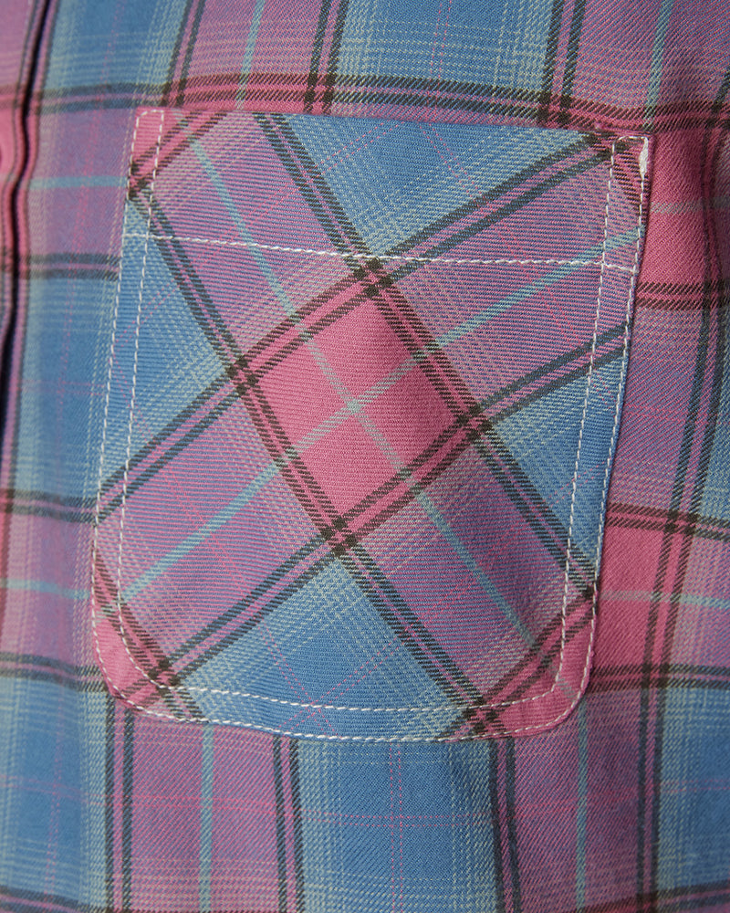 Pink & Blue Brushed Checked Shirt