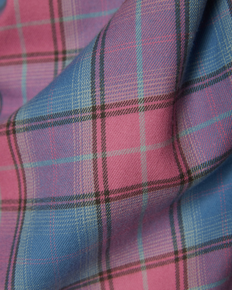 Pink & Blue Brushed Checked Shirt