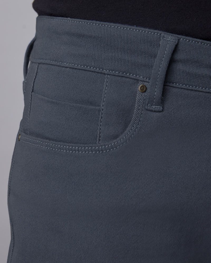 Smoked Twill Stretch Jeans - Dark Grey