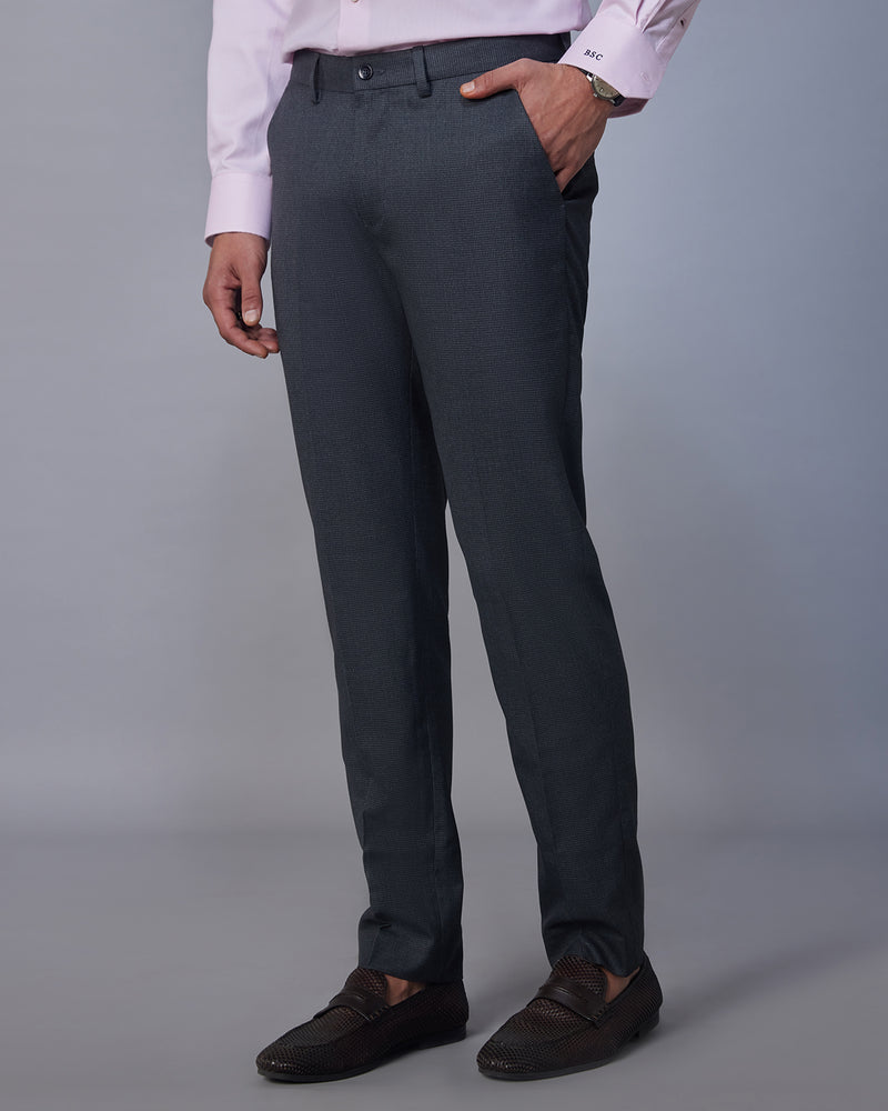 Splendour Houndstooth Dress Pants - Dark Grey