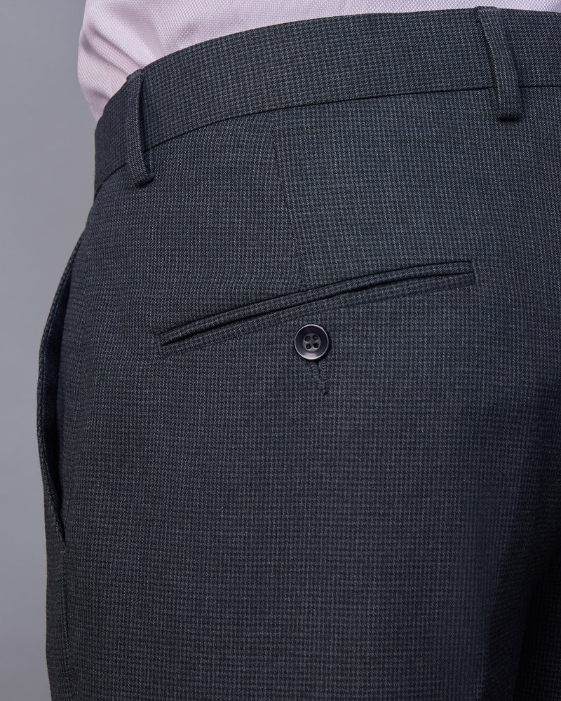 Splendour Houndstooth Dress Pants - Dark Grey