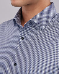 Navy Houndstooth Shirt