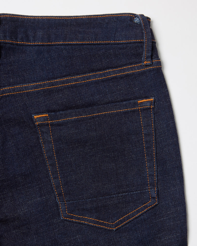 Hatched Blue Stretch Jeans