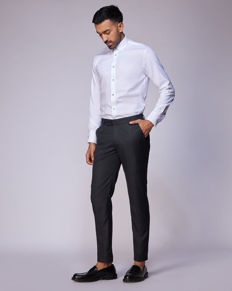 Capstone Blended Wool Dress Pants - Black