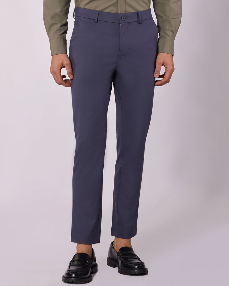 Raymond Men's Pure Cotton Premium Stretchable Solid Trouser Fabric (Colour  Dark blue)