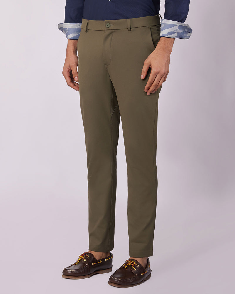 Tailored Smart Pants - Olive – Bombay Shirt Company