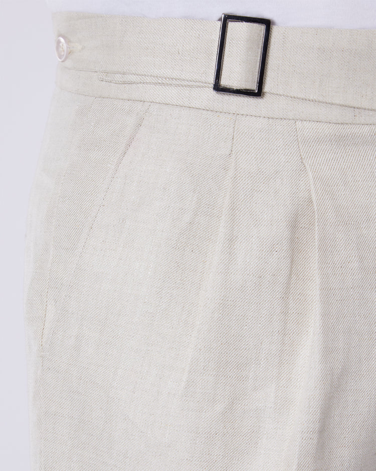 Charisma Linen Neapolitan Dress Pants - Ecru