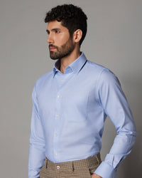 Light Blue Stretch Dobby Shirt