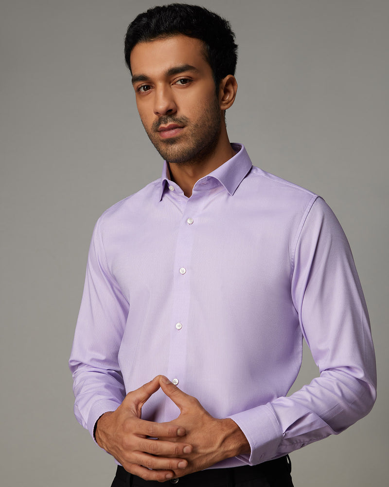 Lavender Stretch Dobby Shirt