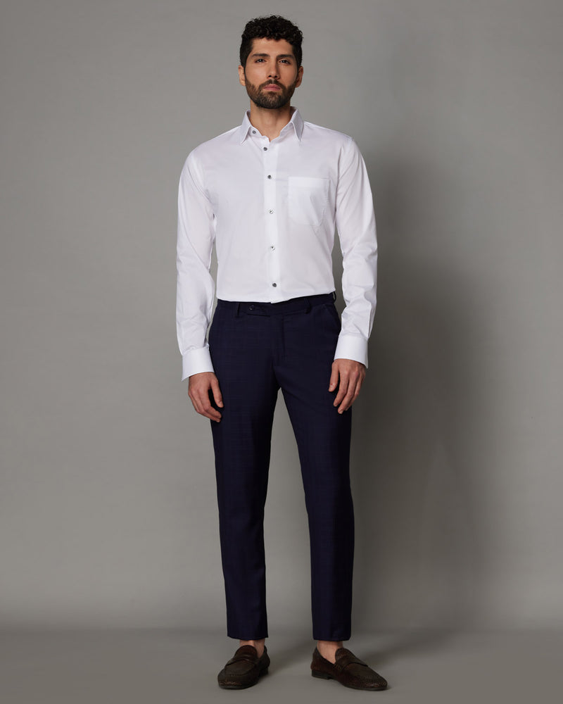 Luxor Checkered Dress Pants - Navy