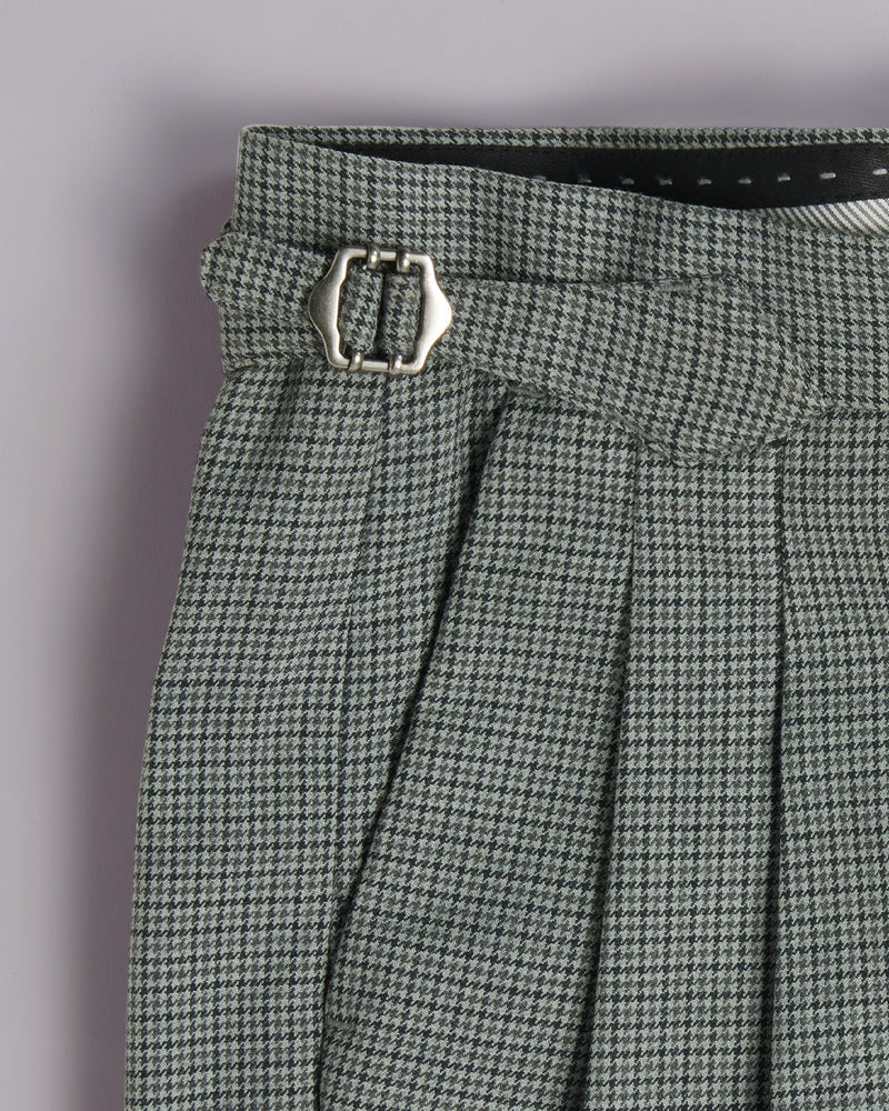 Vertex Houndstooth Neapolitan Pants - Dark Grey