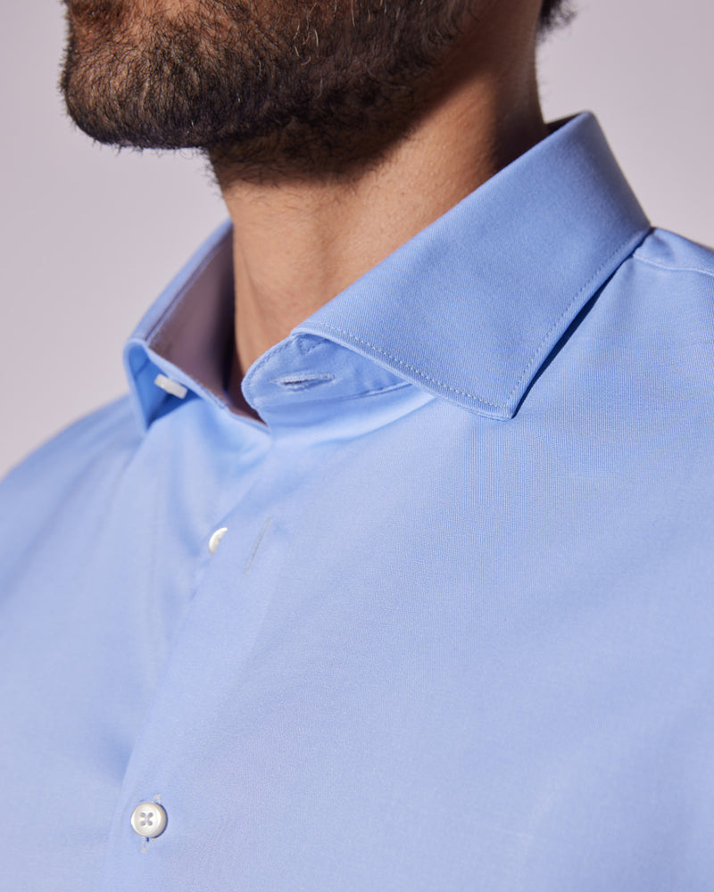 Blue Wrinkle-Free Stretch Twill Shirt