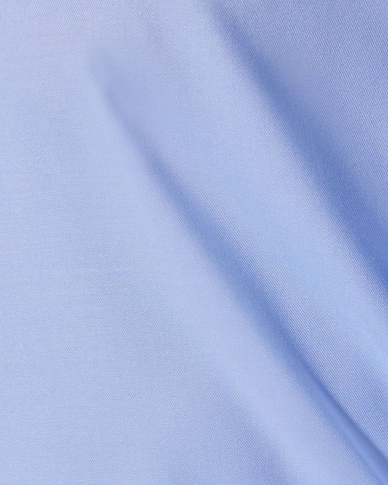 Blue Wrinkle-Free Stretch Twill Shirt