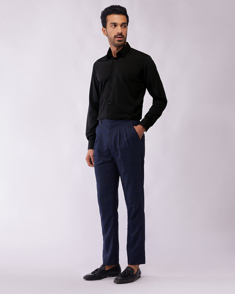 Black Wrinkle Free Stretch Shirt