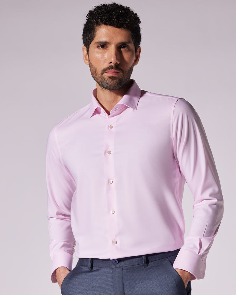 Pink Wrinkle-Free Stretch Twill Shirt