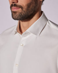 White Wrinkle-Free Stretch Twill Shirt