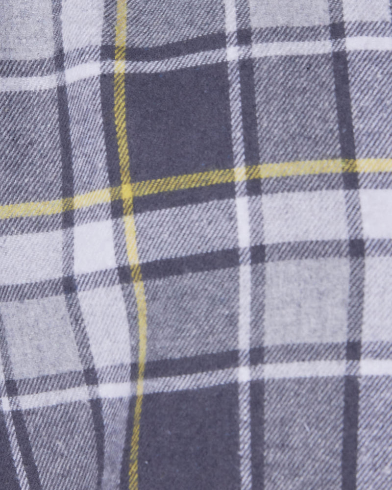 Yellow & Grey Brushed Twill Checked Shirt