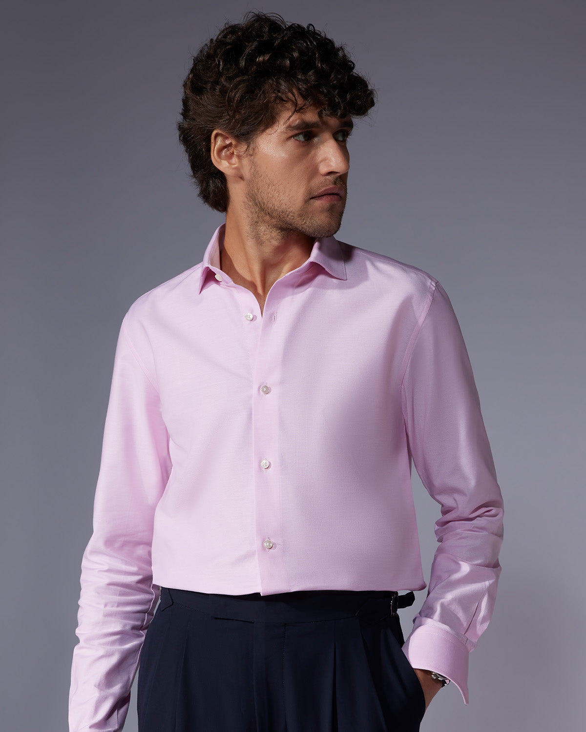 Cotton Oxford Shirt - Pink