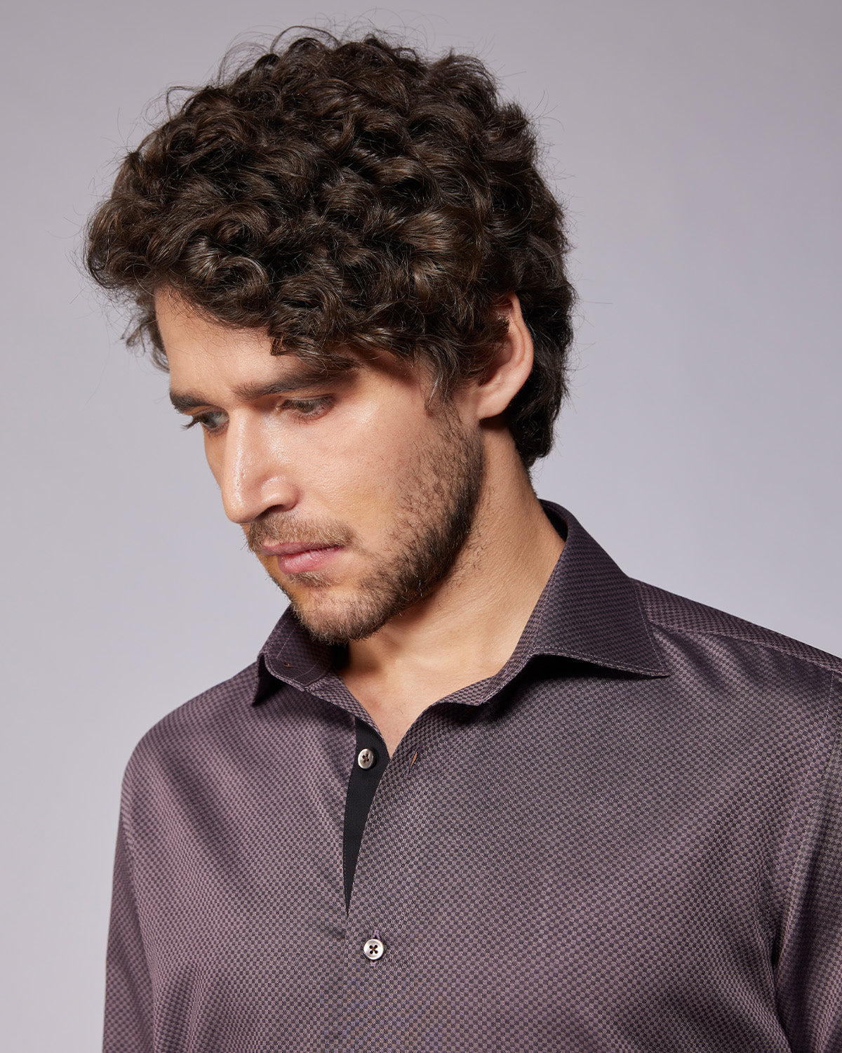 Stretch Dobby Shirt - Mauve