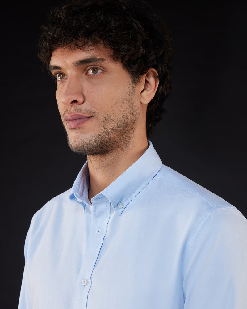 Washed Oxford Shirt - Light Blue