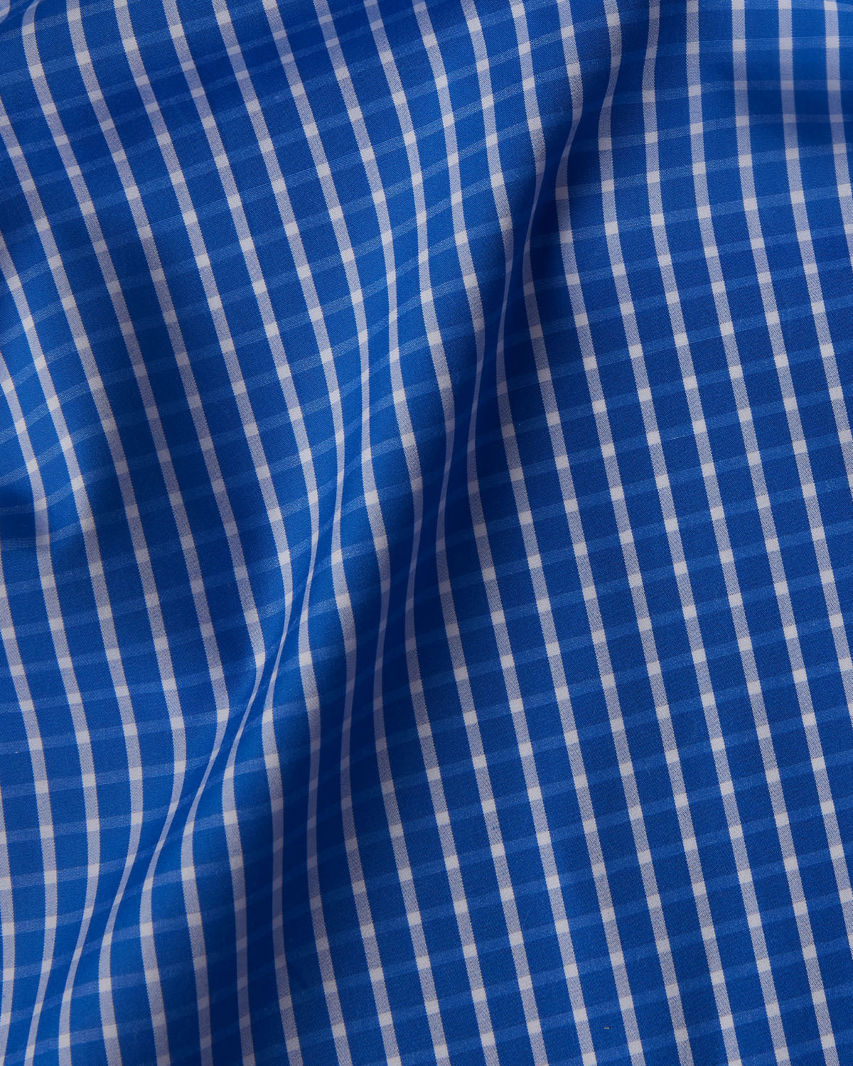 Aquarius Poplin Checked Shirt - Blue & White